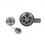 SCANDVIK DRAIN ASSEMBLY WITH STOPPER FLUSH MOUNT 1" HOSE BARB