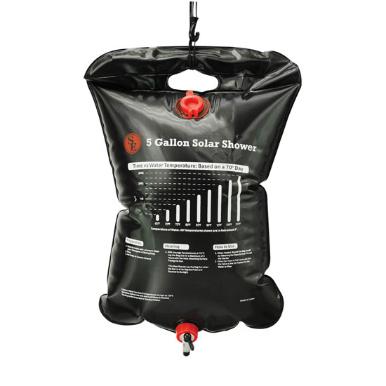 5 GALLON SOLAR SHOWER WITH THERMOMETER