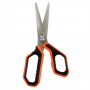 8-1/2" ORANGE/BLACK RUBBERIZED HANDLE SCISSORS