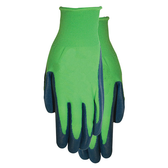 KID'S GREEN LATEX GRIP GARDENING GLOVES