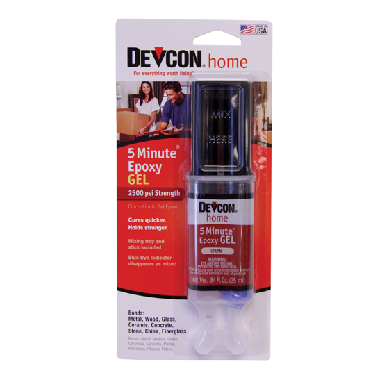 DEVCON EPOXY GEL 5 MINUTE DRIES FAST WATERPRF ABS REPAIR