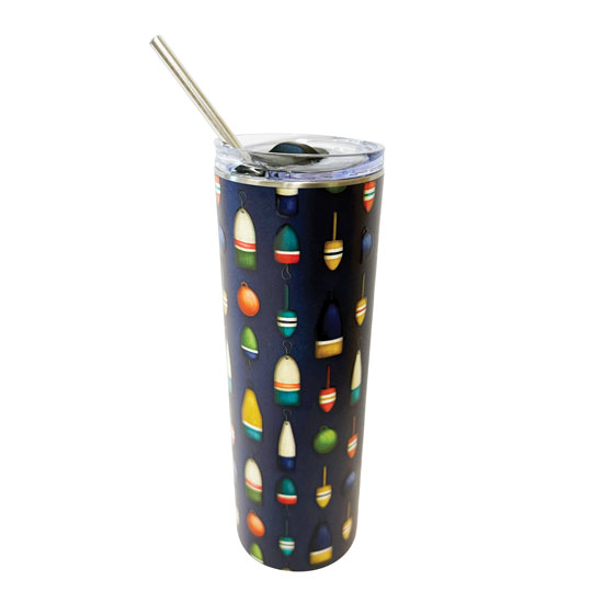 LOBSTER BUOY 23 OZ STAINLESS STEEL SLIM TUMBLER