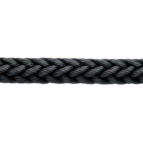NEW ENGLAND ROPE MEGA BRAID SINGLE BRAID NYLON BLACK 3/4" (600' REEL)