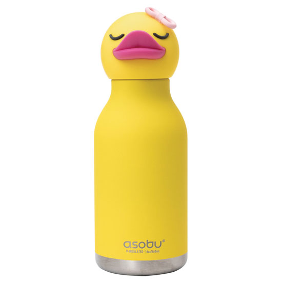 ASOBU&REG 16 OZ YELLOW DUCKY BESTIE BOTTLE W/ SILICONE STRAW