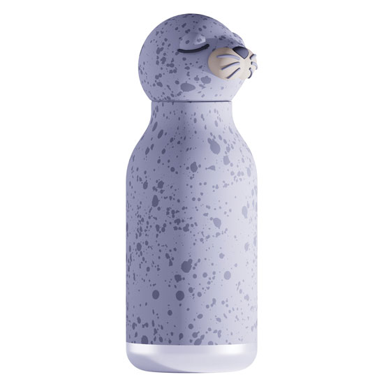 ASOBU&REG 16 OZ GRAY SEAL BESTIE BOTTLE W/ SILICONE STRAW