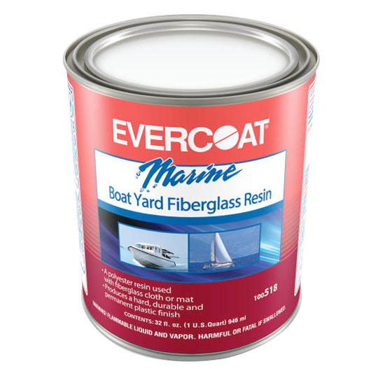 EVERCOAT MARINE BOAT YARD FIBERGLASS POLYESTER RESIN WITH WAX QUART