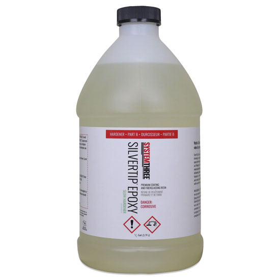 SYSTEM THREE EPOXY HARDENER SLOW SILVERTIP 1/2 GALLON