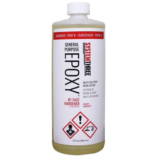 SYSTEM THREE EPOXY HARDENER FAST MULTI-PURPOSE QUART