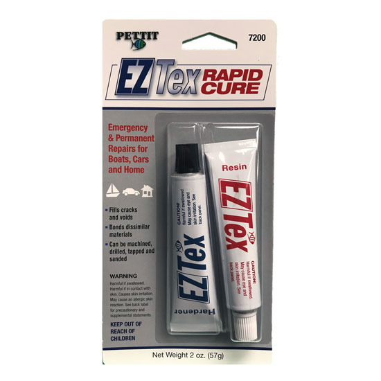 PETTIT PAINT EZ-TEX RAPID CURE MARINE EPOXY REPAIR COMPOUND 2 OZ