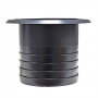 TRANSOM EXHAUST PORT 2" BLACK NYLON STRAIGHT W/O FLAP
