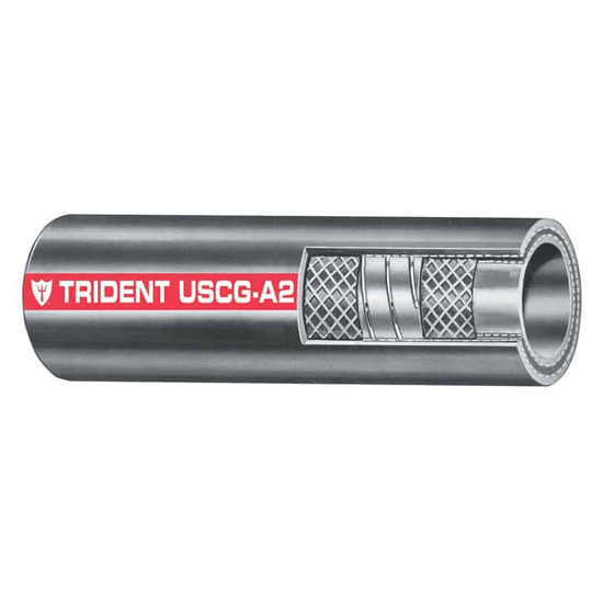 TRIDENT FUEL HOSE FILL/VENT TYPE A2 RED STRIPE WITH WIRE 2" ID (BY FOOT)