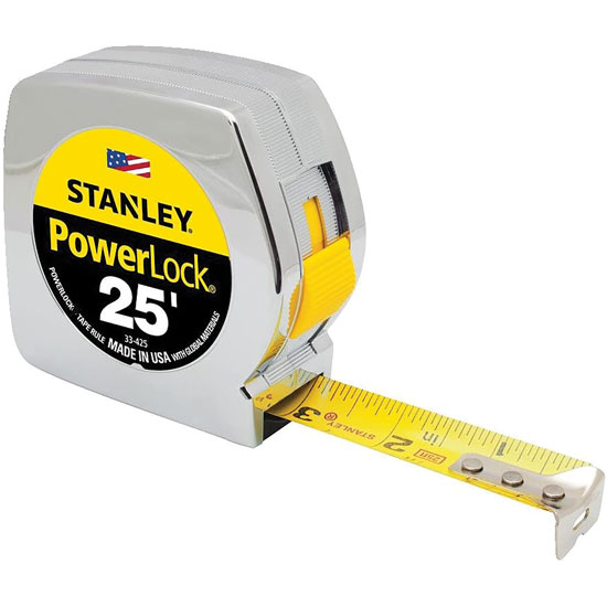 STANLEY TAPE MEASURE POWERLOCK 1" X 25'