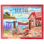 MAINE SCENE 500 PIECE FISHING VILLAGE SCENE PUZZLE