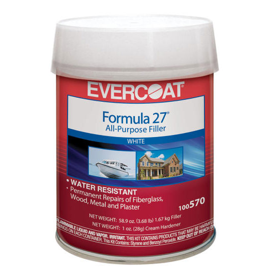 EVERCOAT FORMULA 27 ALL PURPOSE FILLER WHITE QUART