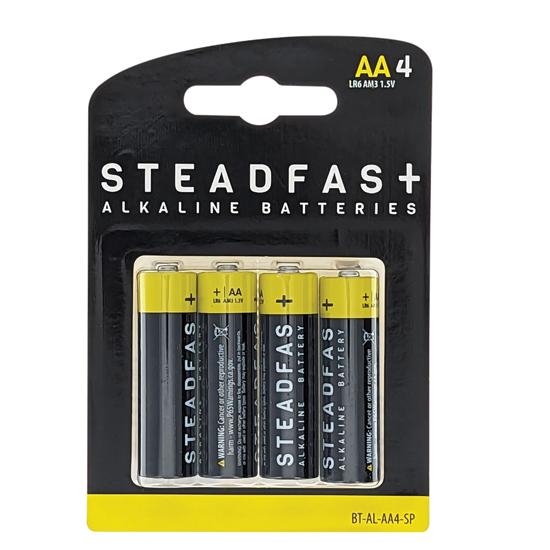 STEADFAST ALKALINE AA BATTERIES (4 PACK)