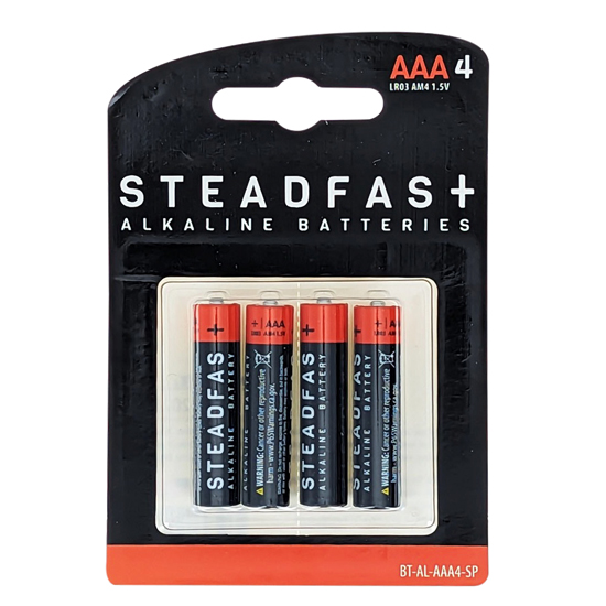 STEADFAST ALKALINE AAA BATTERIES (4 PACK)