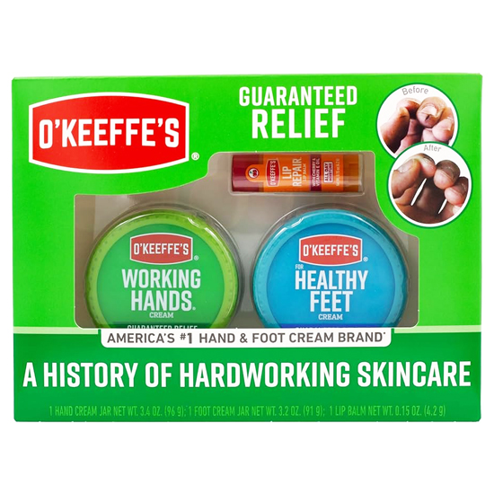 O'KEEFE'S&REG WORKING HANDS, HEALTHY FEET & LIP RELIEF COMBO PACK