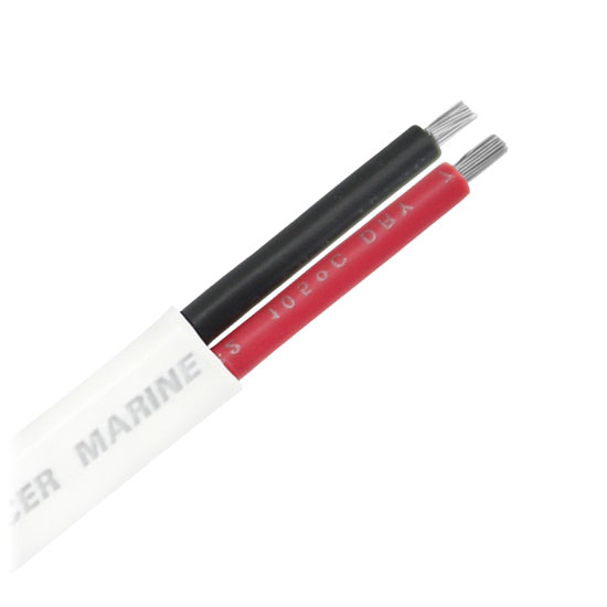 PACER WIRE TINNED STANDARD DUPLEX FLAT RED BLACK 10/2 (BY FOOT)