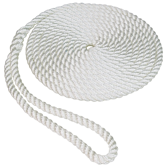 SEASENSE 1/2" X 35' 3-STRAND DOCK LINE W/ 12" EYE