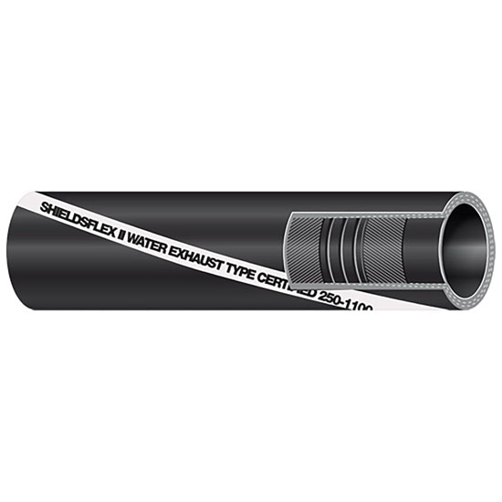 SHIELDS MARINE EXHAUST HOSE HARDWALL WITH WIRE 3" ID (50' COIL)