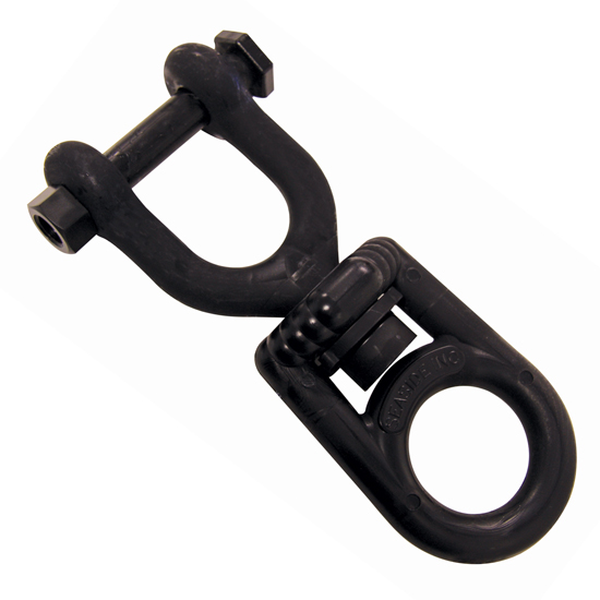 SWIVEL NON BREAKAWAY BLACK WITH 1.5" SHACKLE (BY/EA)
