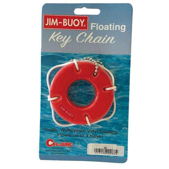JIM-BUOY&REG; CAL-JUNE KEYCHAIN LIFE RING ORANGE FLOATING