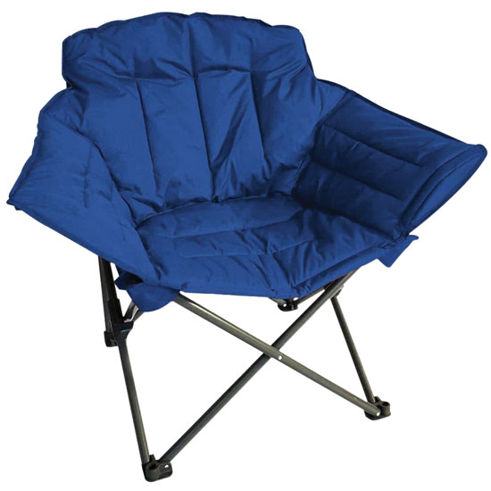 ZENITHEN NAVY BLUE CLUB CHAIR W/ CUPHOLDER