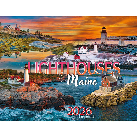 MAINE SCENE LIGHTHOUSES OF MAINE CALENDAR 2026 EDITION