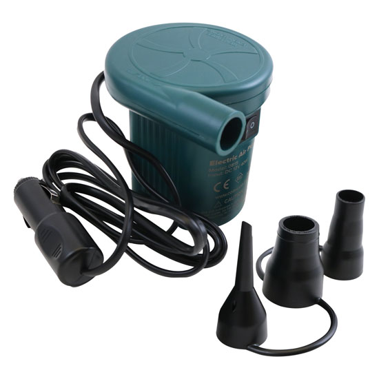 COGHLAN'S ELECTRIC AIR PUMP 12V DC WITH 3 VALVE ADAPTORS