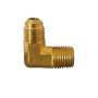 MIDLAND INDUSTRIES 90 DEGREE ELBOW 5/16" MALE FLARE X 1/4" MALE NPTF BRASS