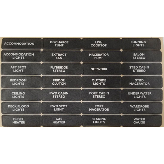 BEP SET-24N PANEL LABEL SET 24