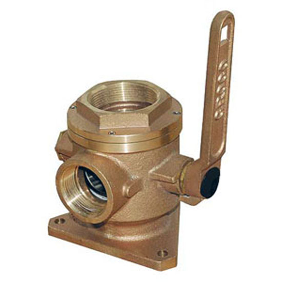 SEACOCK BALL TYPE 3" NPT WITH 2-12" NPT THD SIDE PORT