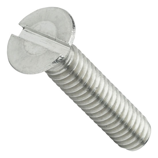 MACHINE SCREW STAINLESS STEEL FLAT HEAD SLOTTED # 8 X 1.00" (BOX 100)