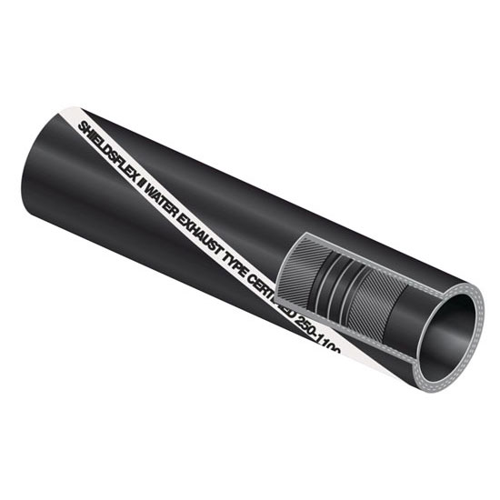 SHIELDS MARINE EXHAUST HOSE HARDWALL WITH WIRE 8" ID (BY FOOT)