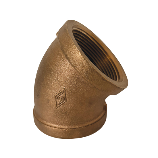 MIDLAND INDUSTRIES 45 DEGREE ELBOW 2-1/2" BRONZE