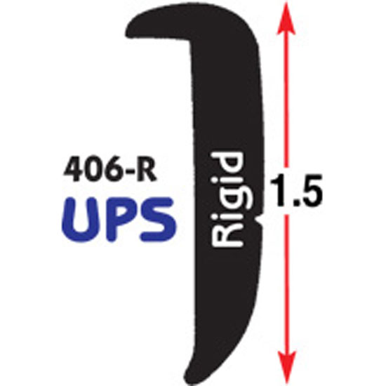 PVC RUB RAIL TRIM RIGID BLACK 40' LENGTH *UPS*