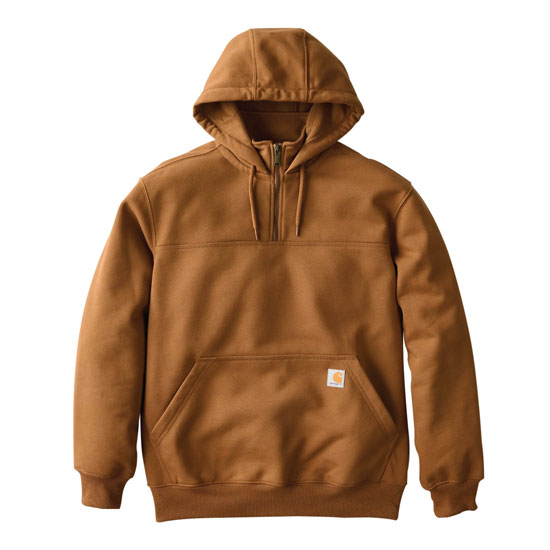 CARHARTT RAIN DEFENDER&REG HEAVYWEIGHT BROWN HOODIE SMALL