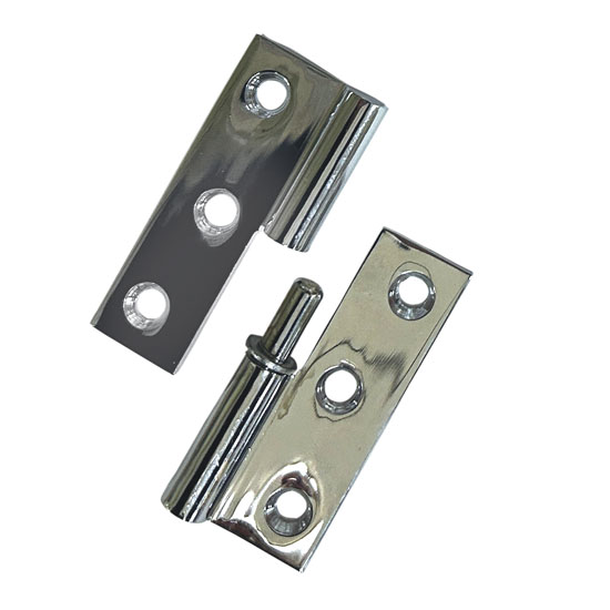 SEA DOG HINGE TAKE APART RIGHT CHROME BRASS 1-1/2" X 2" PAIR