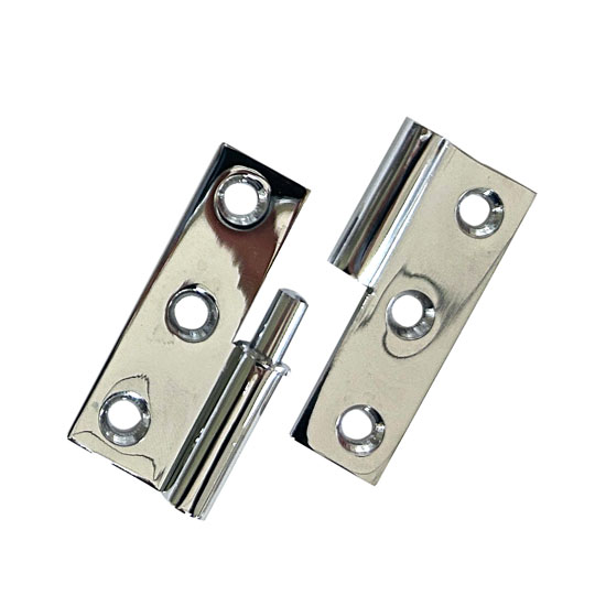 SEA DOG HINGE TAKE APART LEFT CHROME BRASS 1-1/2" X 2" PAIR