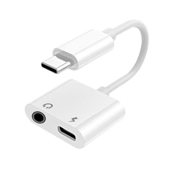 DIAMOND VISIONS 2-IN-1 HEADPHONE AUX & CHARGE PORT USB-C ADAPTER