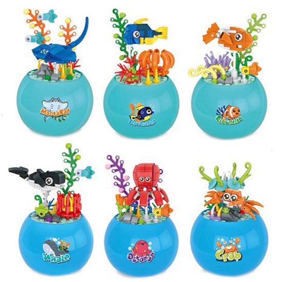 SEALIFE FISH TANK BUILDING BLOCKS ASSORTED SET