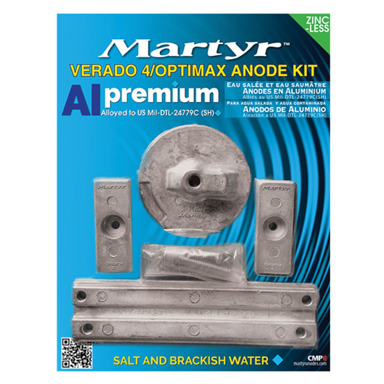 MARTYR&TRADE; MERCURY VERADO 4 CYLINDER OPTIMAX ANODE KIT