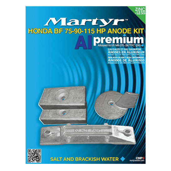 MARTYR&TRADE; ANODE KIT FOR HONDA 75-90-115HP