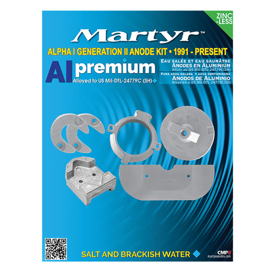MARTYR&TRADE; MERCURY ALPHA I GENERATION II 1991-PRESENT ANODE KIT