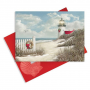 PEACEFUL SHORE EMBELLISHED CHRISTMAS CARDS 16 COUNT WITH ENVELOPES