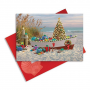 NAUTICAL NOEL EMBELLISHED CHRISTMAS CARDS 16 COUNT WITH ENVELOPES