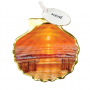 MAINE BEACH SUNSET SCALLOP SHELL RESIN ORNAMENT