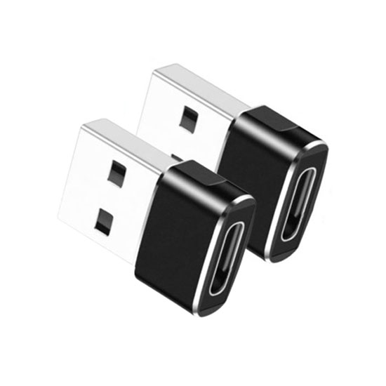 USB-C TO USB CONVERTER 2 PACK ASSORTED COLORS