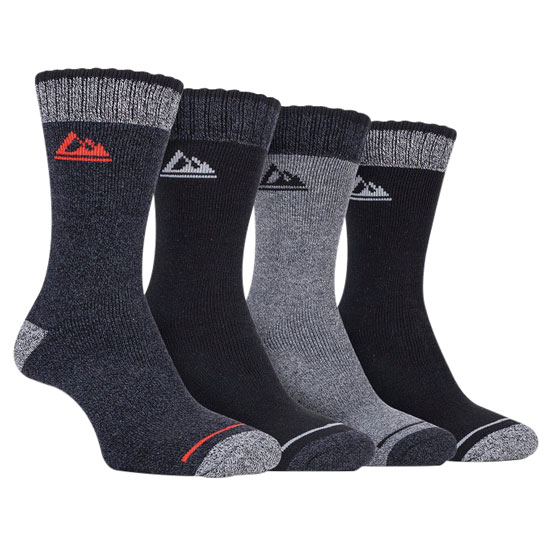 STORM VALLEY MEN'S BOOT SOCKS 4 PACK ASSORTED COLORS