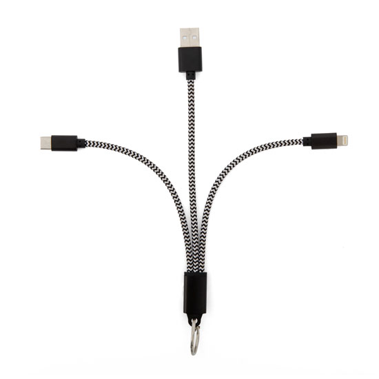 KIKKERLAND&REG 3-IN-1 CHARGING KEYRING